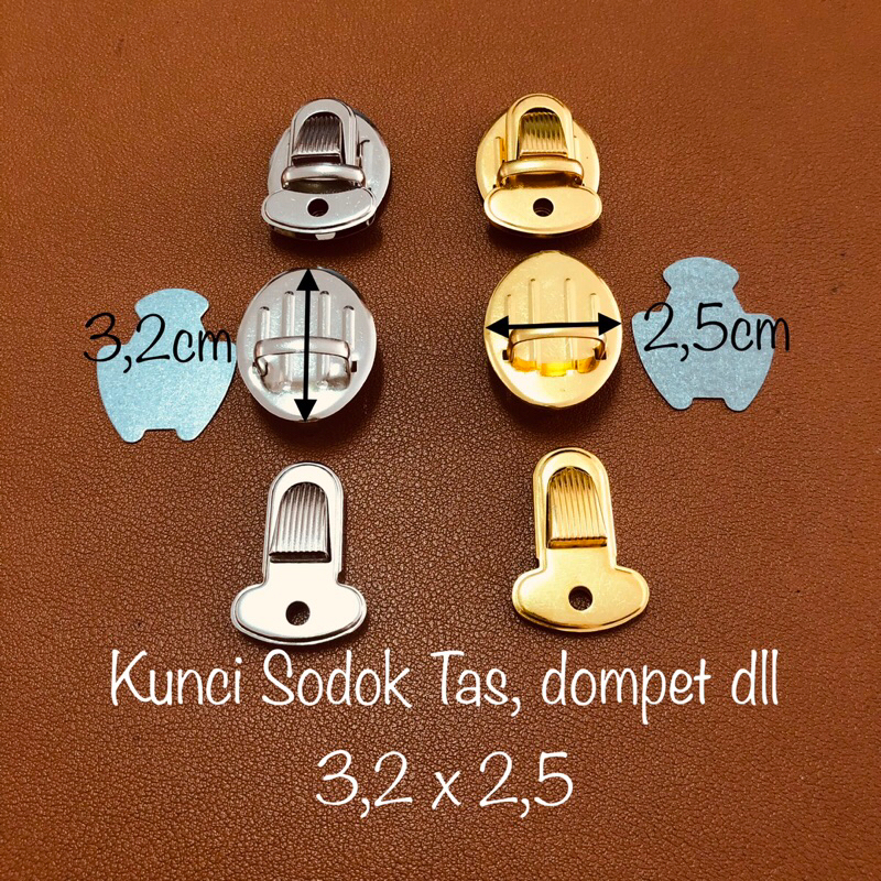 kunci sodok tas per 120 set / kunci sodok dompet / kunci sodok variasi tas 32 x 25