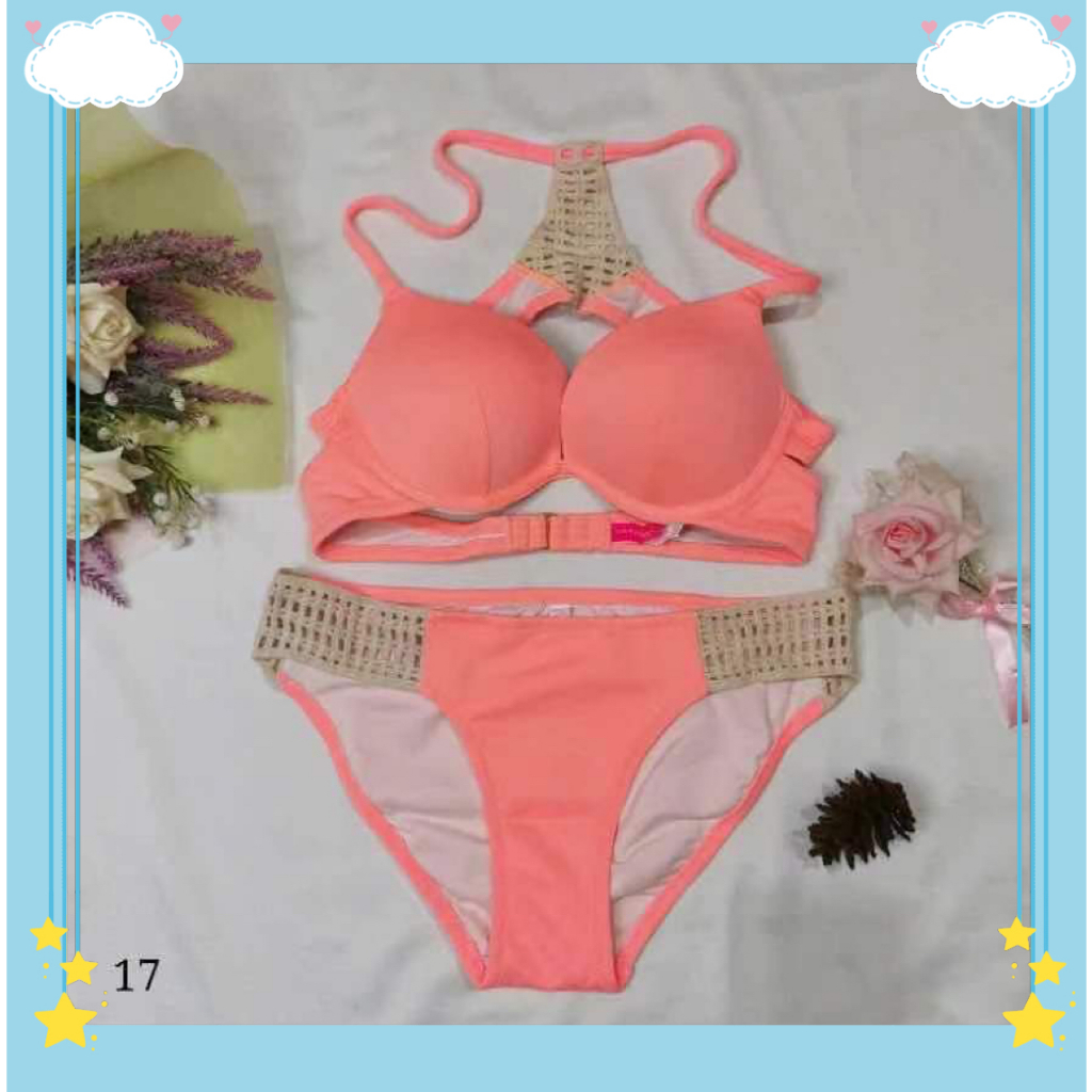 Bikini-17 Baju renang / murah / import / antiuv / satu set / motif / bikini / korean style / warna terang / pantai