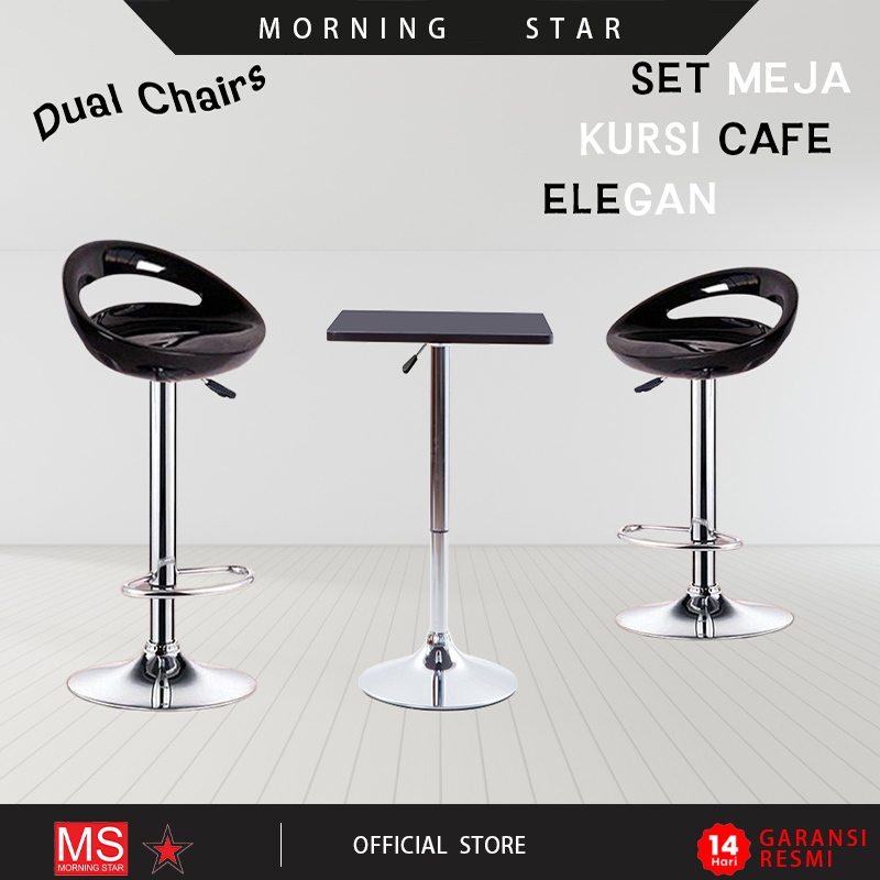 Set Meja Kursi Bar / Kursi Cafe Minimalis / Kursi Makan / Kursi Barbershop / Kursi Barstool