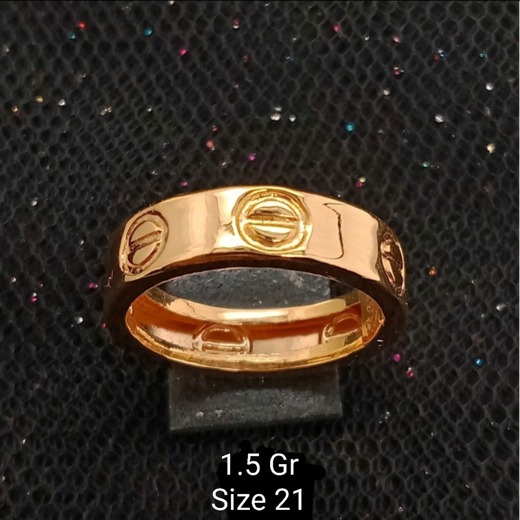 Cincin Emas 17K - 1.5 Gr Kadar 750 - 1419
