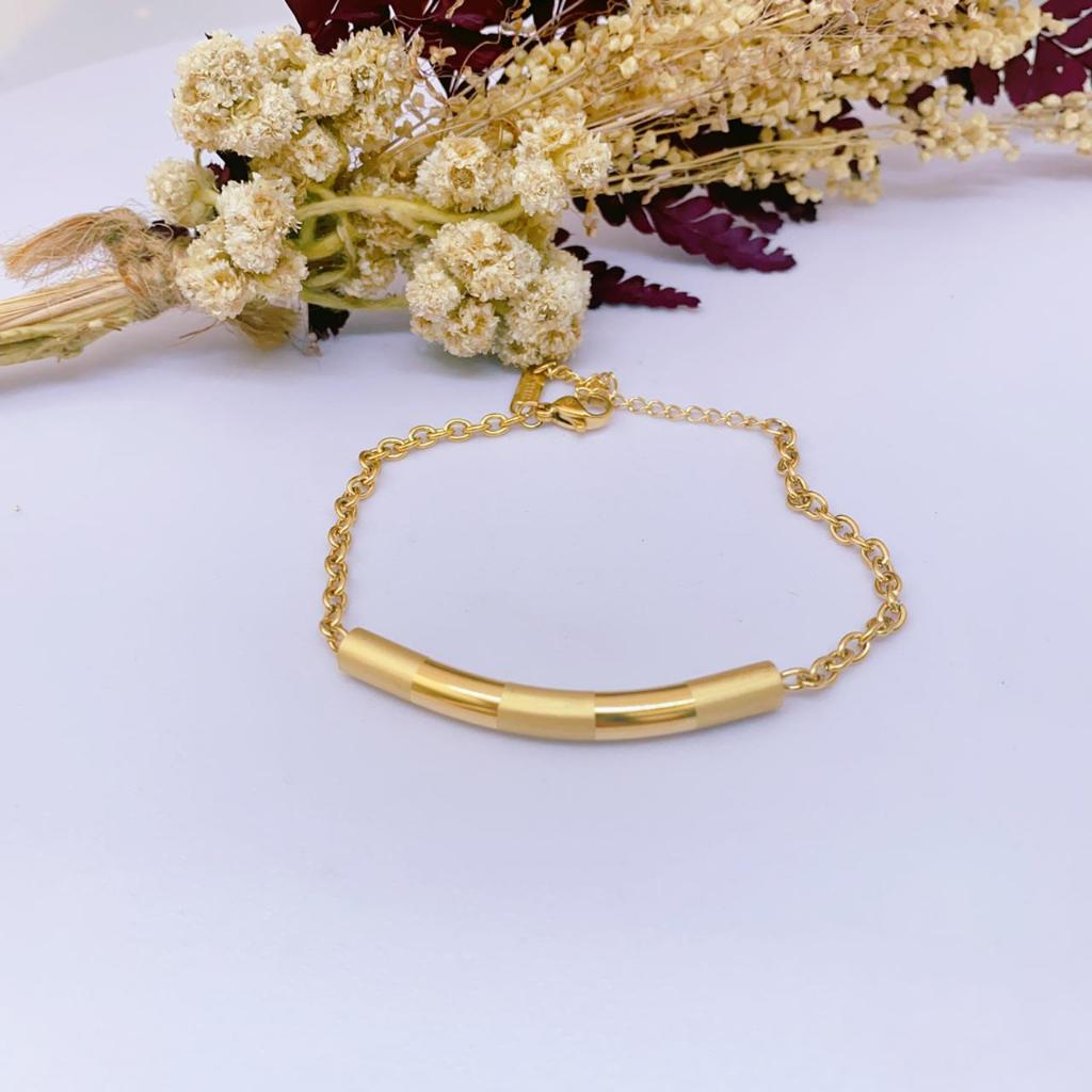 Gelang Tangan Wanita Titanium Bambu Anti Karat