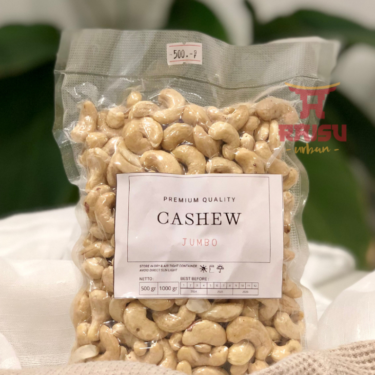 

KACANG METE / KACANG MEDE MENTAH UTUH 250 Gram - 500 Gram CASHEW GRADE SUPER JUMBO RAISU URBAN