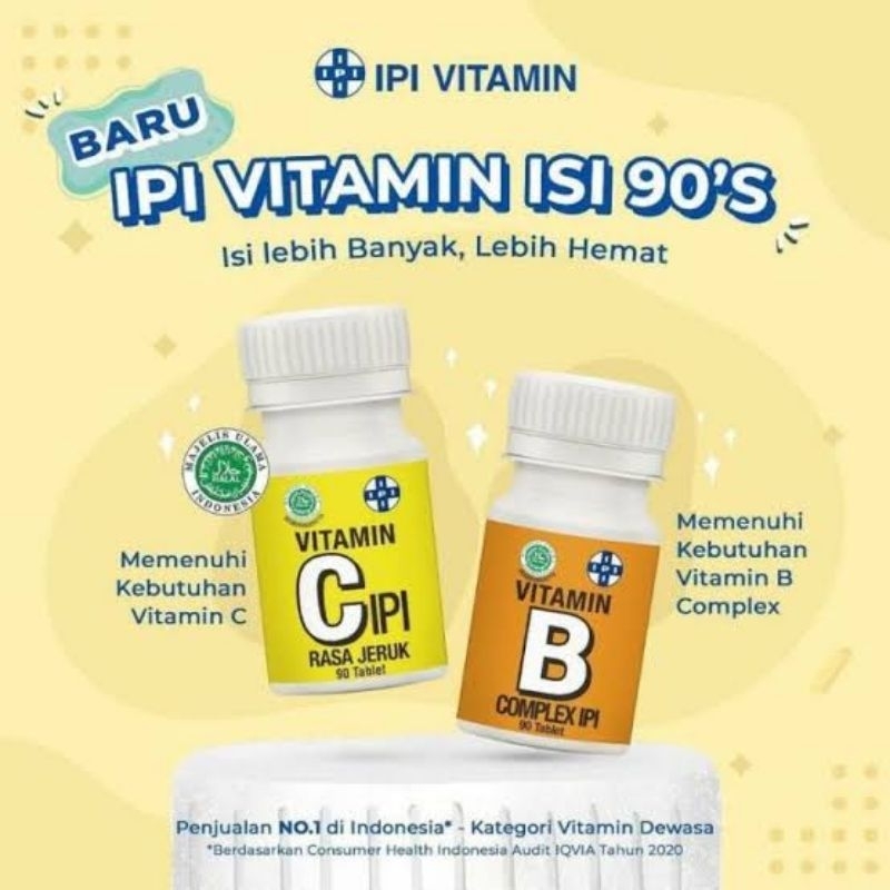 READY IPI VITAMIN C ll IPI VIT B COMPLEX IPI VIT KESEHATAN SARAF KESEMUTAN