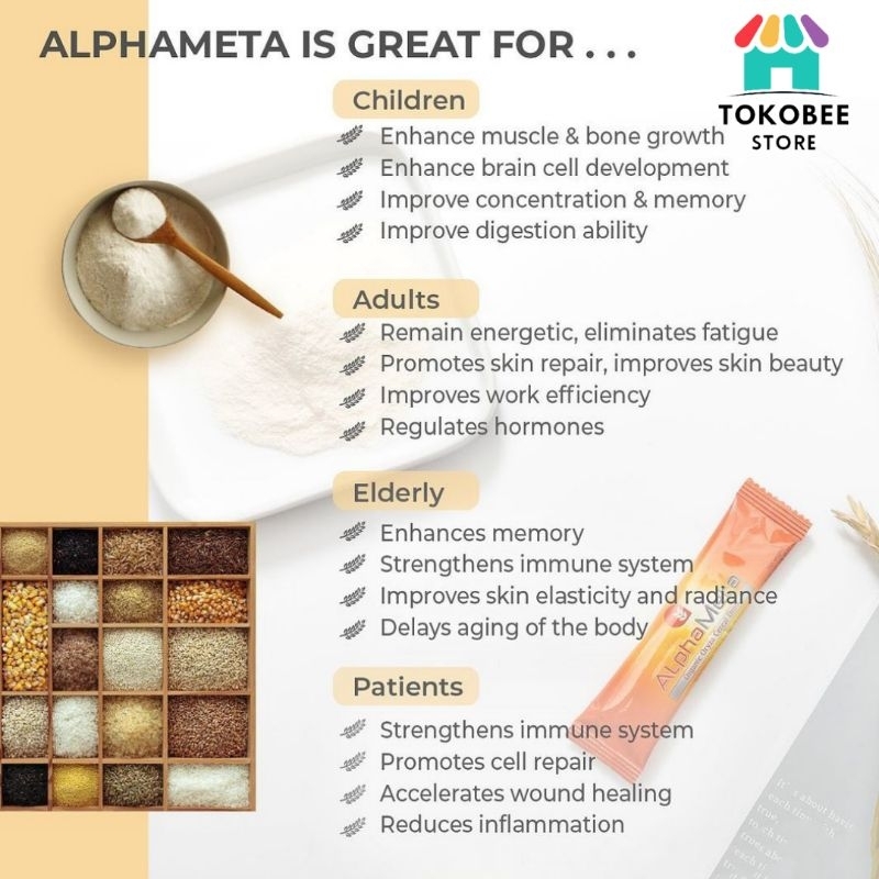 ALPHAMETA ALPHA META 1 BOX 25 SACHET Brown Rice Makanan Sel Tubuh