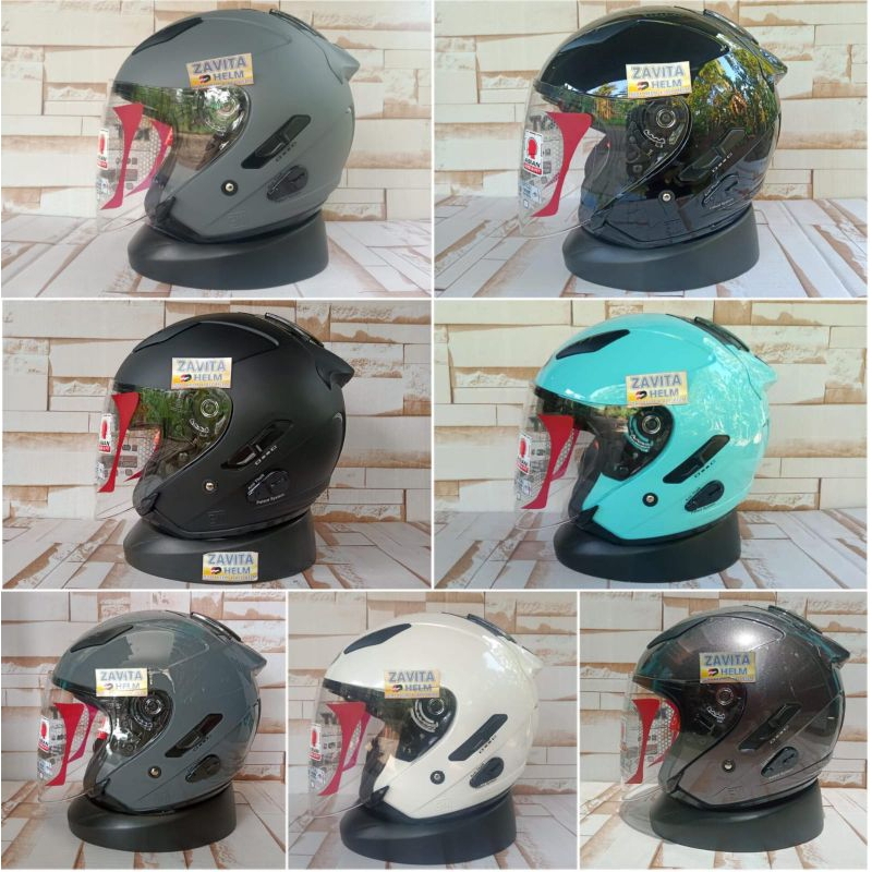 KYT Galaxy Flat R Solid Double Visor