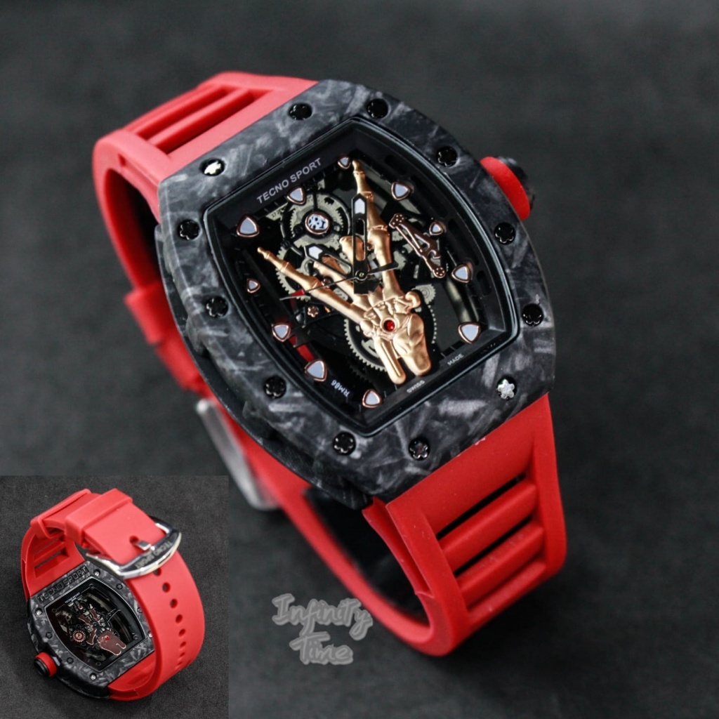 Jam Tangan Cowok Tecno RM 66 Sport Analog Strap Rubber