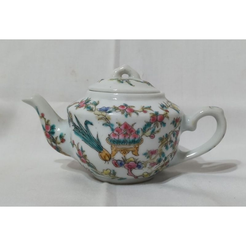 teko teh keramik family rose cina lawas antik