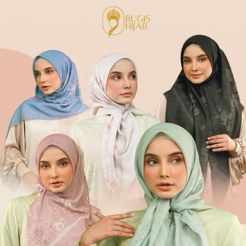 GROSIR HIJAB SEGIEMPAT BUGIS MOTIF LC PREMIUM (COD)