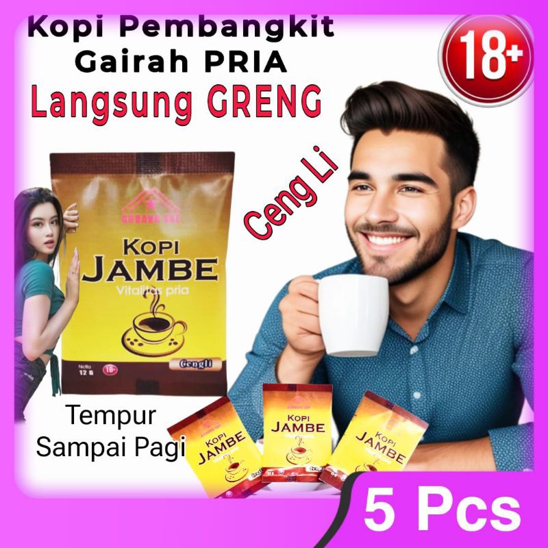 Kopi  Lanang Jambe (isi 5) Greng Robusta Untuk Vitalitas Kuat Gairah Seksualitas Dan Kejantanan Pria