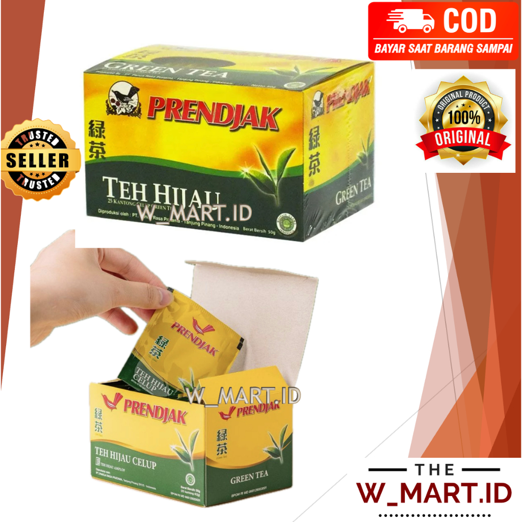 

PRENDJAK TEH HIJAU GREEN TEA 50 GR AMPLOP 25S