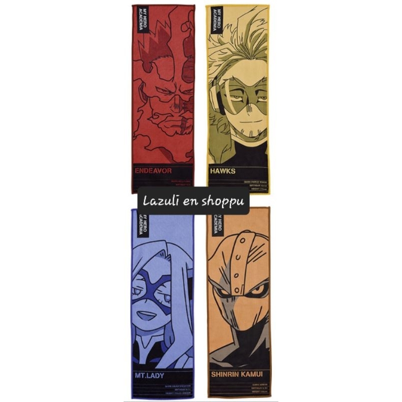 Ichiban Kuji My Hero Academia, Boku No Hero Academia I"m Ready Prize I LONG TOWEL HAWKS/ENDEAVOR SET