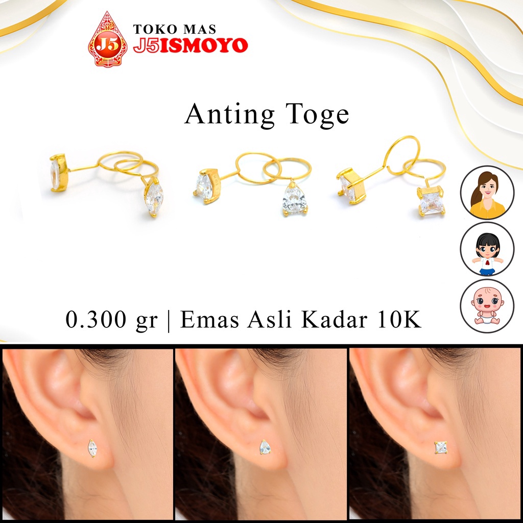 12.12 Product HOT Anting Emas Toge Berat Super Ringan - GD J5 Ismoyo gas 