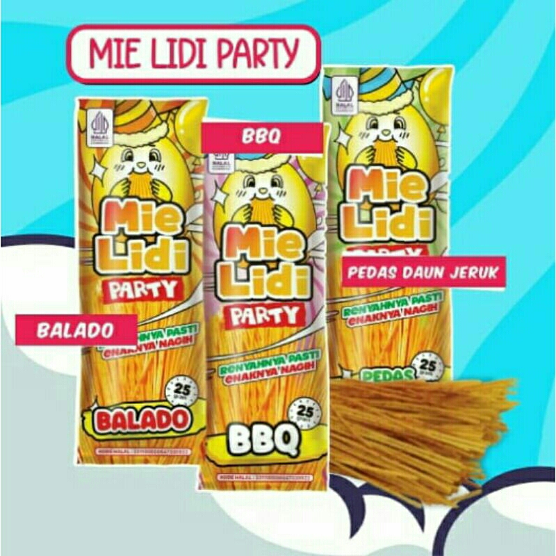 

mie lidi party//mie lidi jajanan kekinian //mie lidi jajanan enak