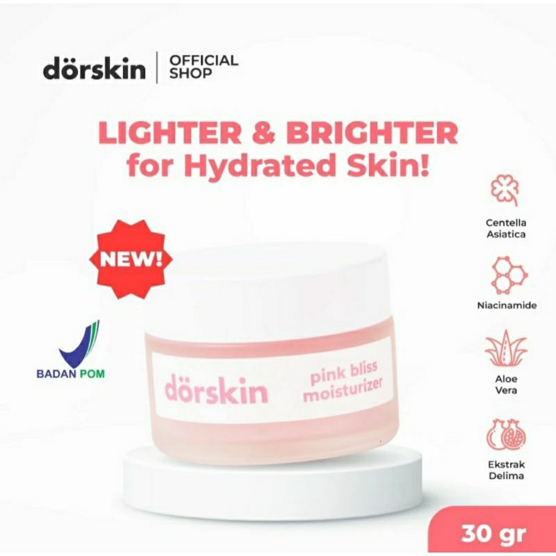 [BPOM] DORSKIN Pink Bliss Moisturizer 30g dorskin pink ORIGINAL