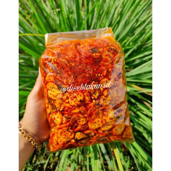 

[❀X36(] kerupuk bawang kerupuk seblak kerupuk jablay pedas daun jeruk isi 500gram Discount