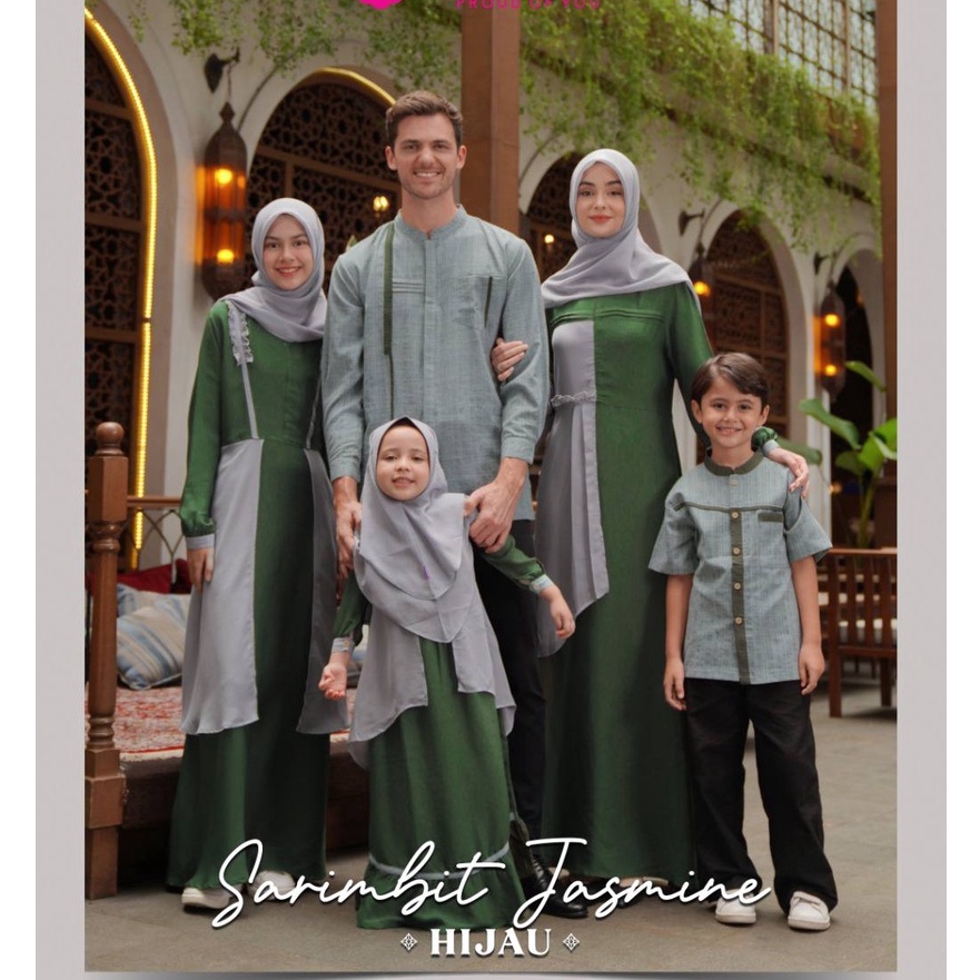 Terjamin Raunapride Busana Sarimbit Keluarga / SR - 09 Hijau / Fashion Muslim.