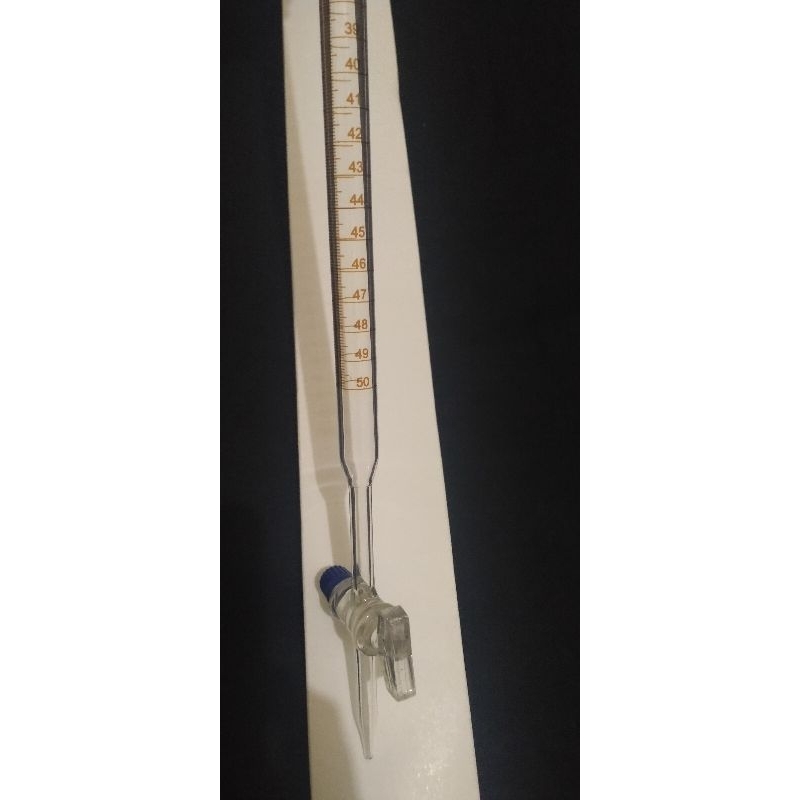 BURET 50 ML KERAN KACA PYREX / Buret 50ml alat ukur kompresi