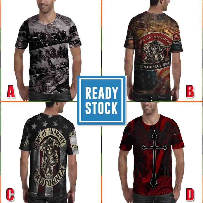 Kaos Affliction Tshirt Unisex Bahan Polyester Jersey T-SHIRT Fullprint Tees Casual Fashion RARE T Sh