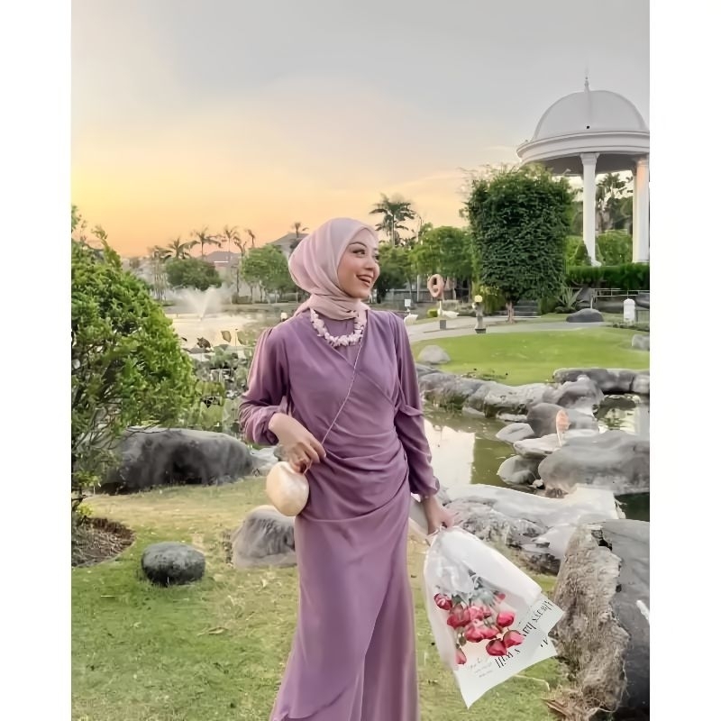 ( BEST SELLER) NEW DRESS BRIDESMAID MALAY ( ALLUNA MAXY) GAMIS PESTA MEWAH DAN ELEGAN / GAMIS MEWAH SIMPLE / DRESS CERUTY BABY DOLL ( READY STOK NO PO) BISA COD