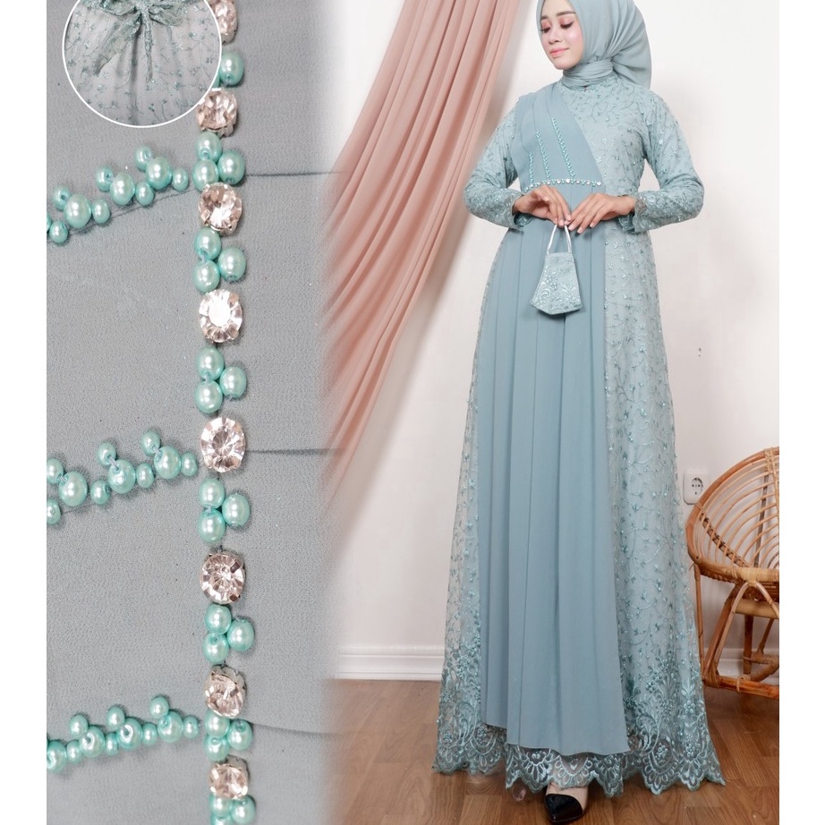Terkini DRESS CAMILLA / KEBAYA MODERN / KEBAYA BRUKAT / BAJU TUNIK WANITA / OUTFIT BAJU PESTA KEKINI