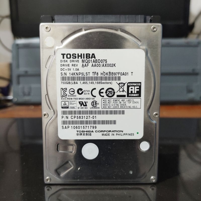 Hardisk Laptop 750gb