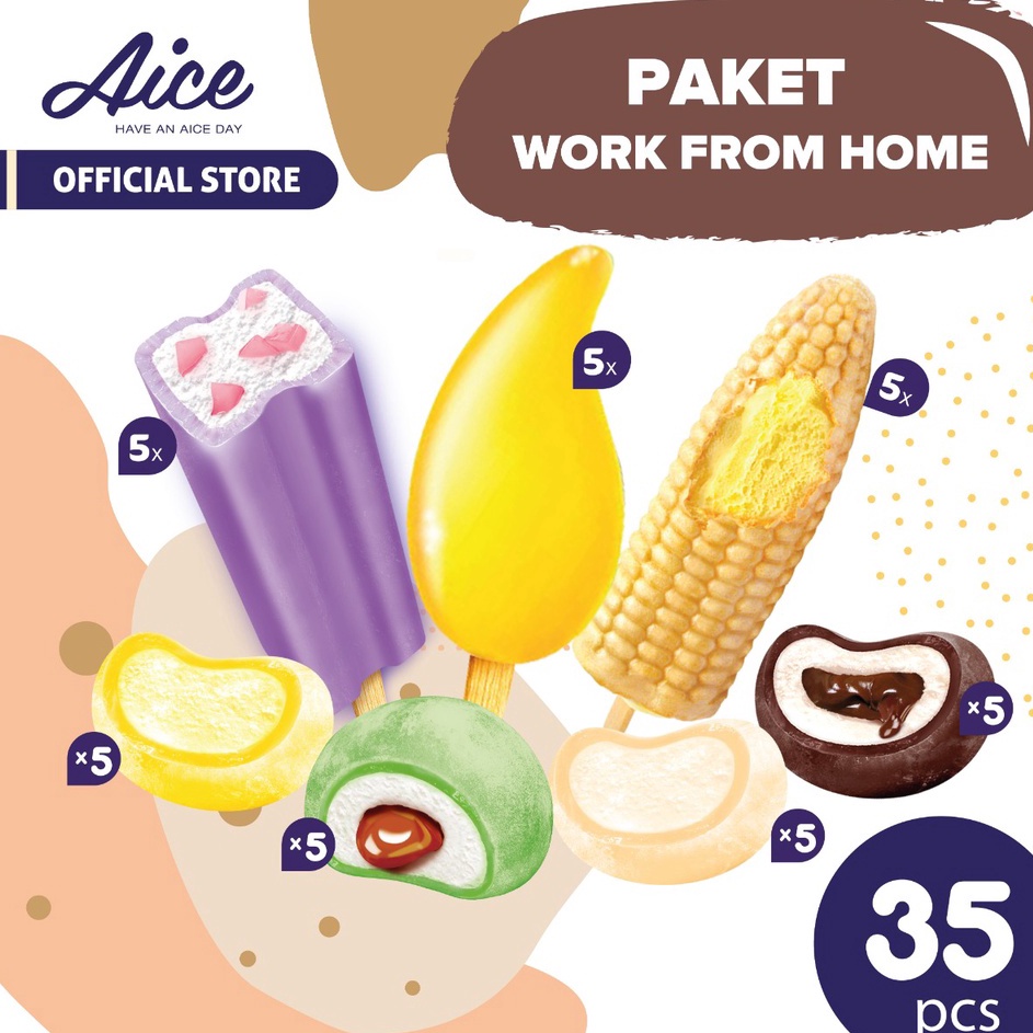 

LSJG6486 Free Ongkir Paket Aice Work From Home isi 35pcs