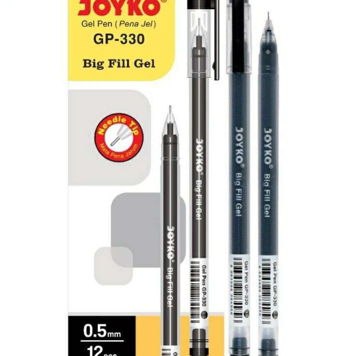 

modelTipe NVQ454 Pulpen Gel Pen Joyko GP-330 Big Fill 0.5 mm - Lusinan (12 pcs)