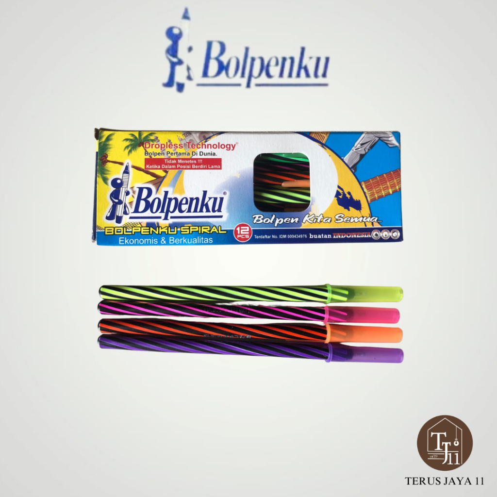 

1 Lusin Bolpenku Spiral Murah / Pulpen / Bolpoin / Pen Spiral Murah