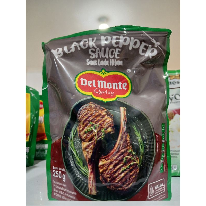 

saus Delmonte Black pepper Sauce 250 gram