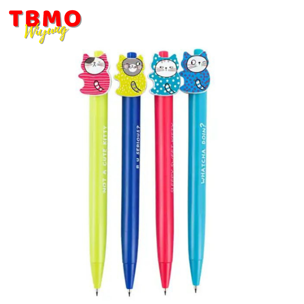 

TBMO M&G Bolpen / Pulpen Retractable 0.7 So Many Cats Blue - Pcs
