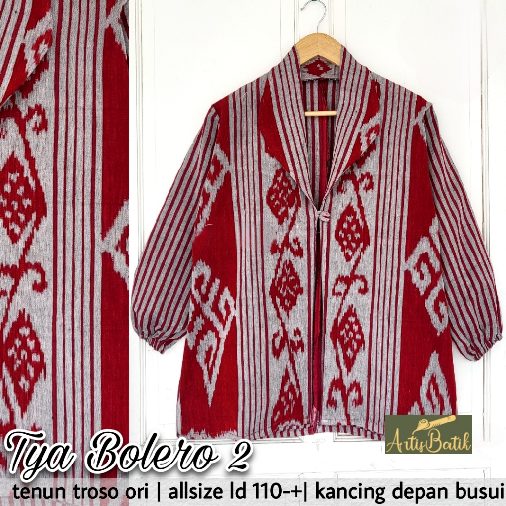 NEW ARRIVAL CARDI TYA BOLERO TENUN CARDIGAN MOTIF ETNIK BATIK CANTIK  SERAGAM KANTOR WANITA KONDANGA