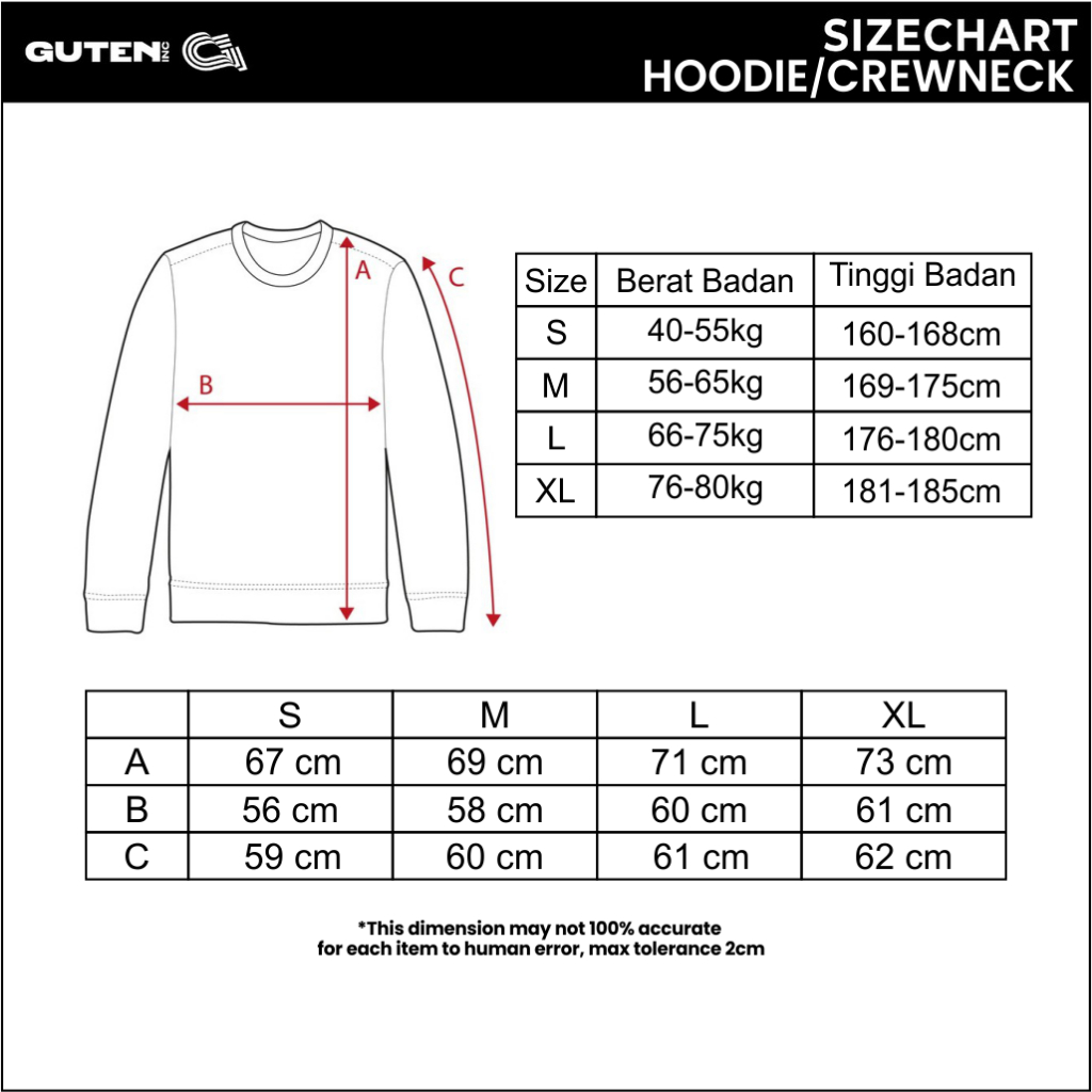Guten Inc - Sweater Polos Hitam Pria Black Holic ( Hoodie / Crewneck Pria )