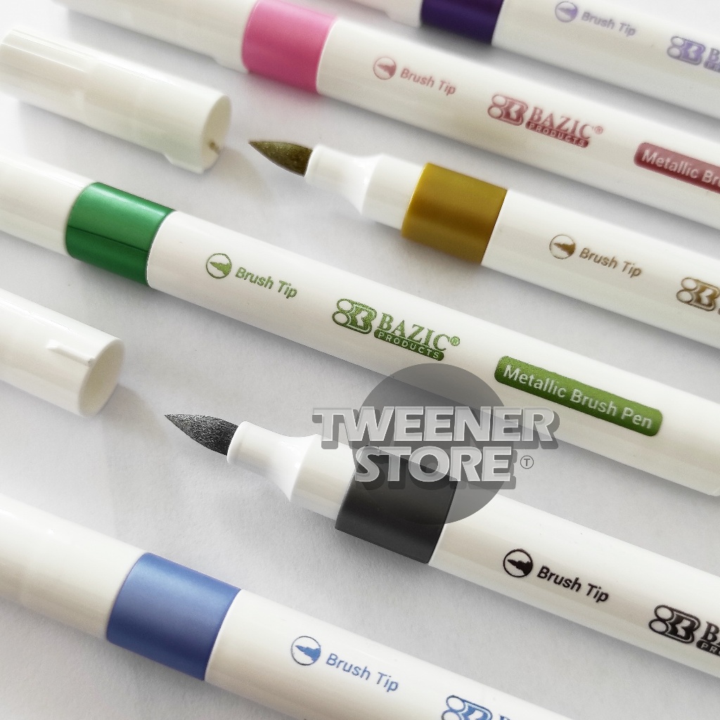 

BAZIC METALLIC BRUSH PEN Isi 6 Warna