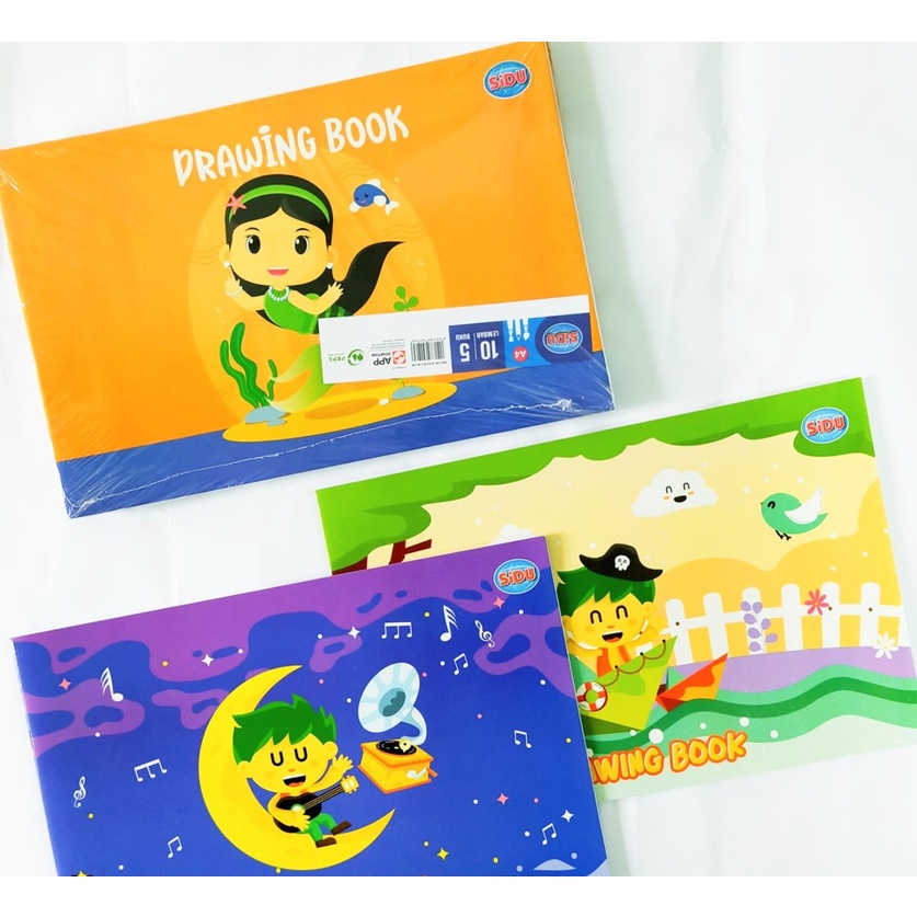 

[™N84➢] Buku Gambar / Sketsa A4 - SIDU 10 lembar (isi 5 pcs buku) Only One