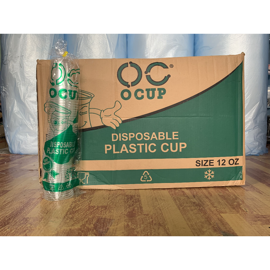 1 Dus Gelas Plastik 12oz Ocup (2000) Wadah Minuman Makanan Sempol Es Teh Pop Ice Tahan Panas