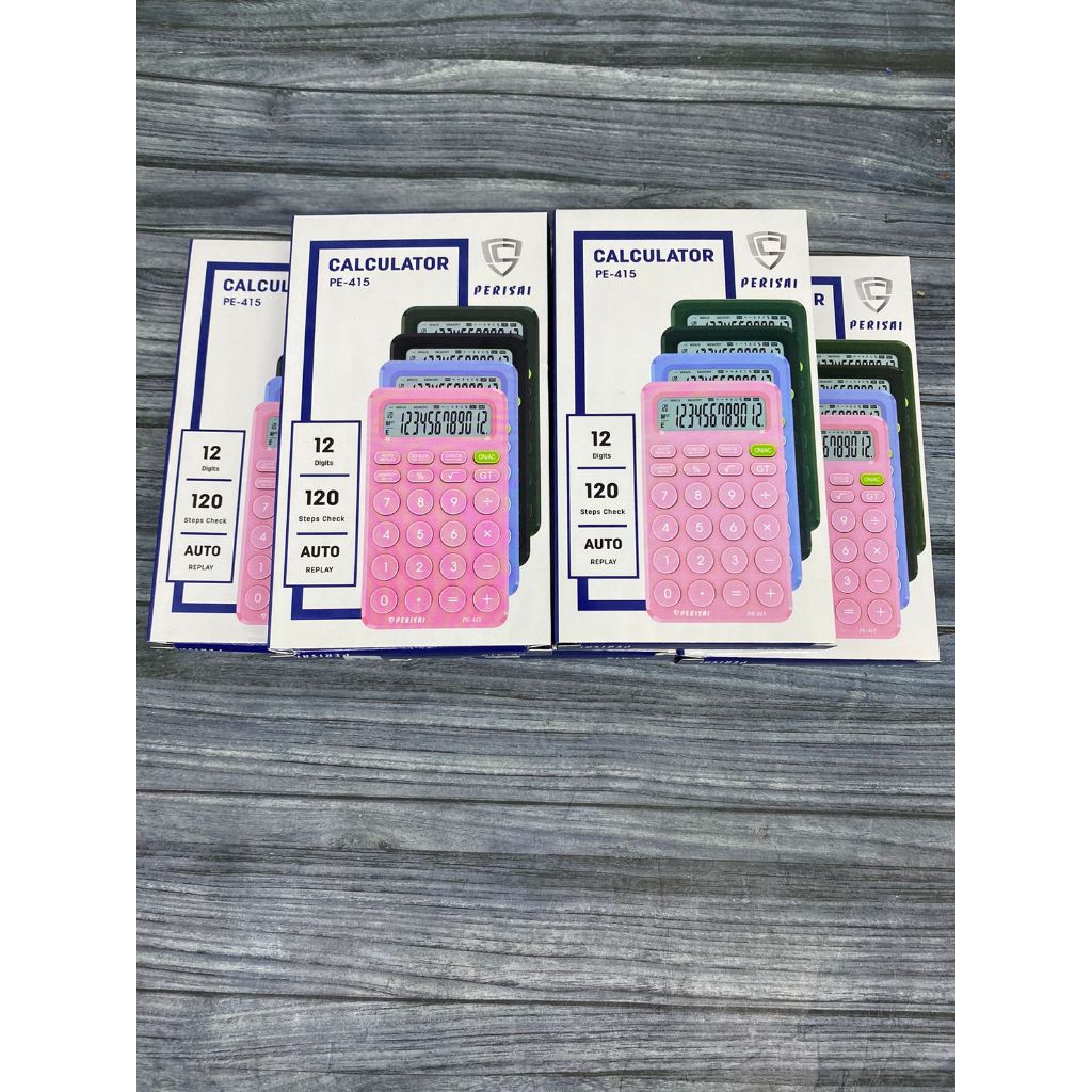 

Kalkulator Perisai dwi color PE 415 canon Warna Warni Cantik Calculator Colorfull