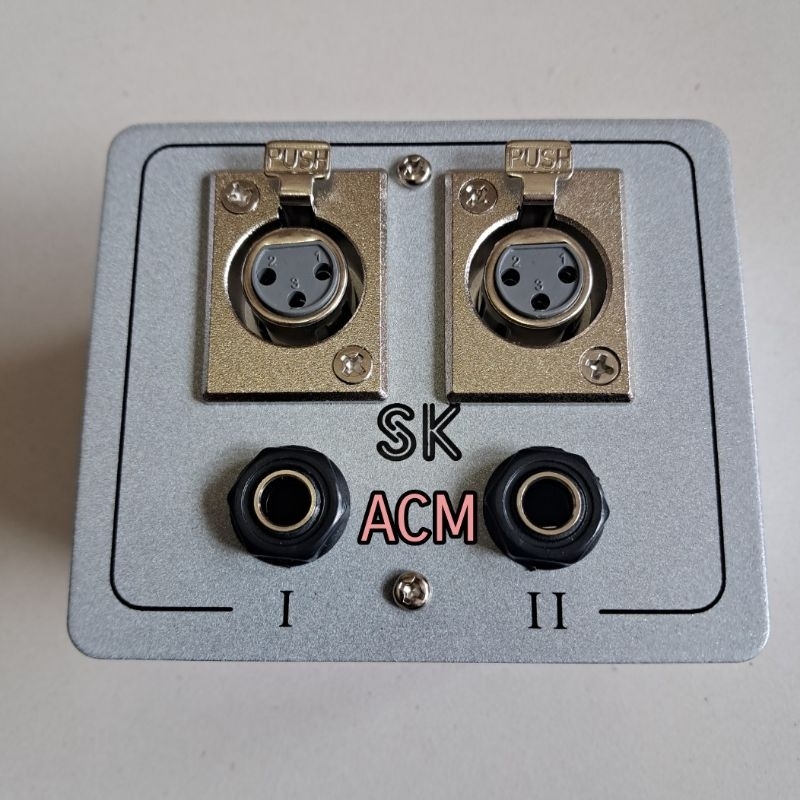 PANEL MIC 4 LOBANG CANON XLR PLUS JACK AKAI AJ202 ANTI KARAT BOX MIC