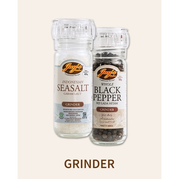 

Jay's Kitchen Grinder Black Pepper & Sea Salt 50gr