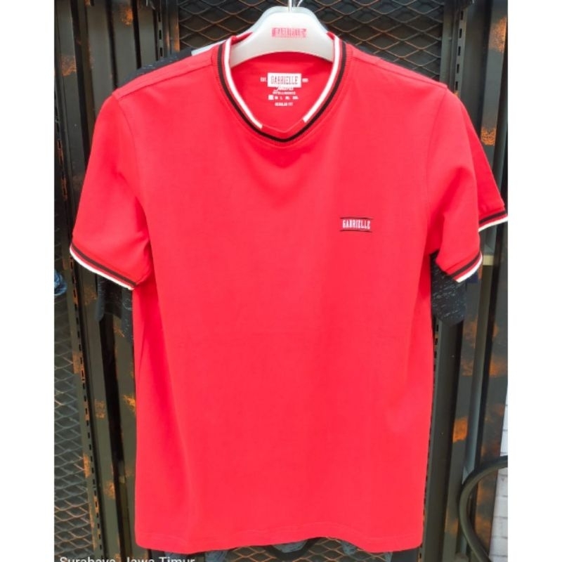 T-shirt kaos oblong pria Gabrielle jeans original mens BBHC280D1223S kaos santai merah