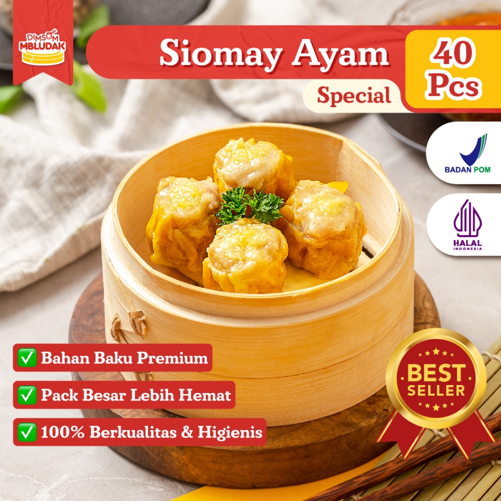 

Dimsum Mbludak Siomay Ayam Frozen Dimsum Halal 40 Pcs