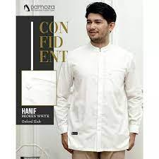 KOKO DAMOZA Hanif Broken White / Hanif Hitam / Baju Damoza / Couple Muslim - shafeeaofficial