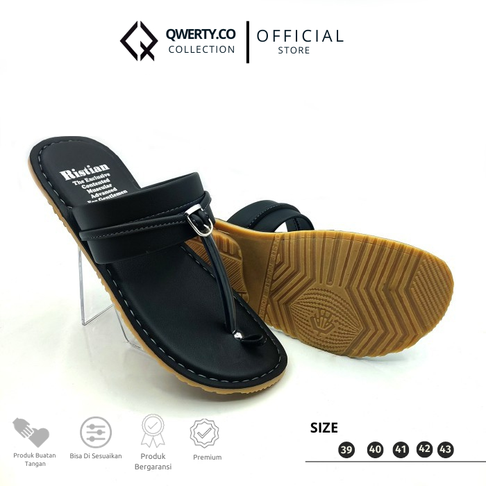 Sandal kulit pria tasikmalaya original premium