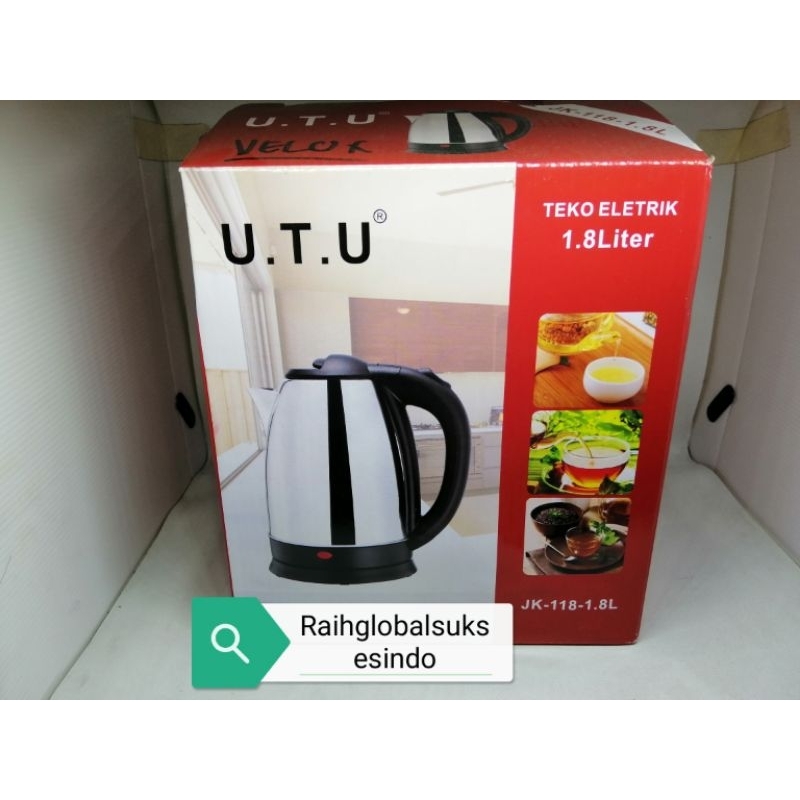 Teko listrik stainless 1.8 liter Merek UTU