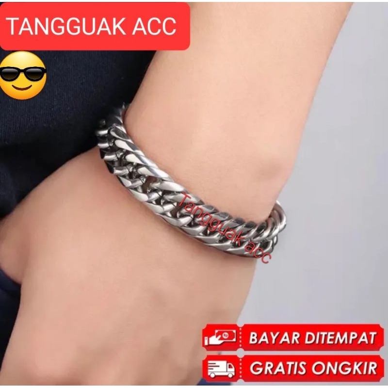 GELANG TITANIUM ANTI KARAT /GELANG PRIA