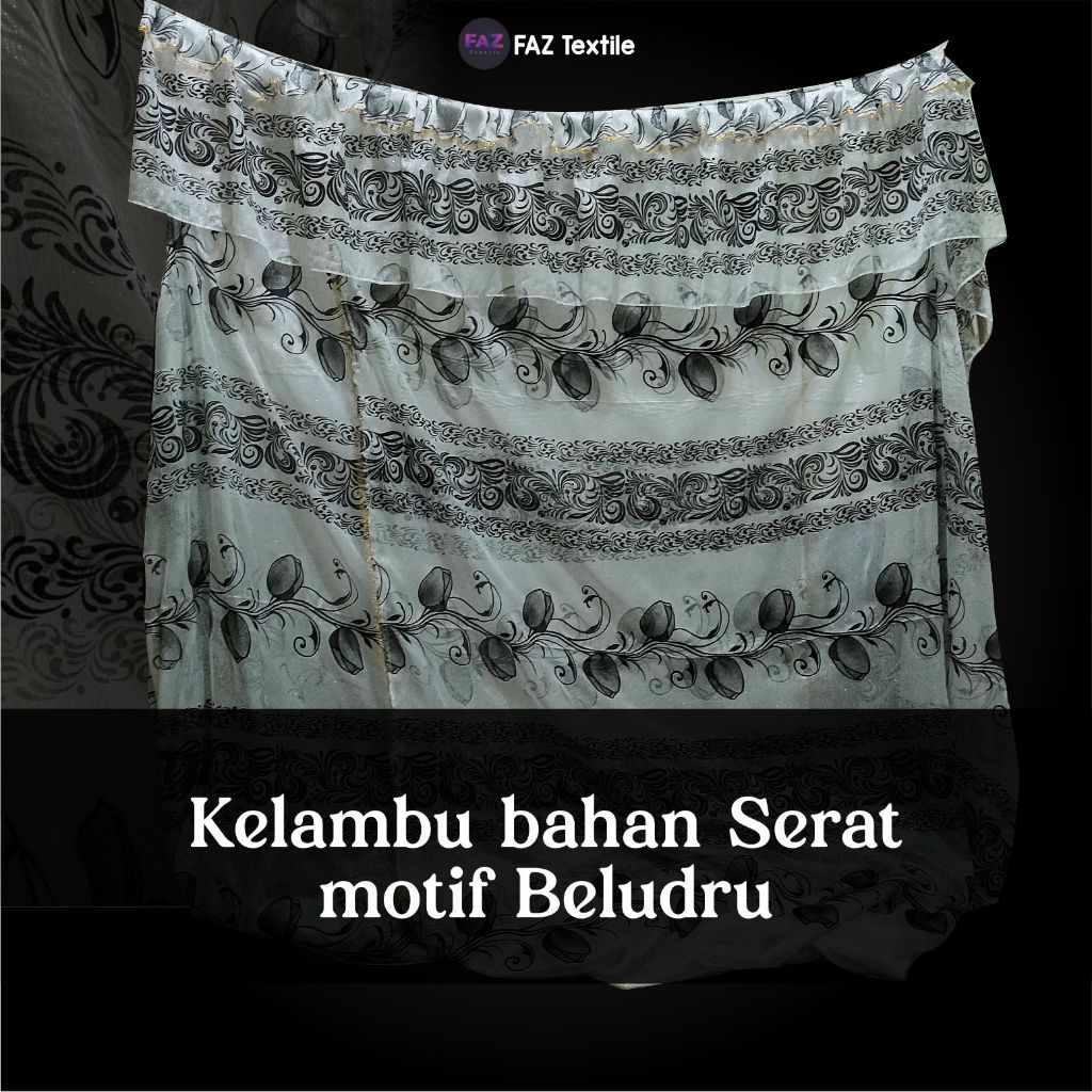 Kelambu Bahan Serat motif Beludru