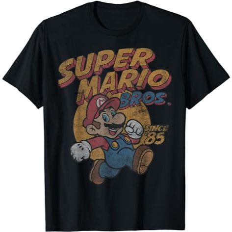 BAJU KAOS Super Mario Bros. Since '85 Vintage Poster T-Shirt - Kaos Super Mario - Baju Super Mario