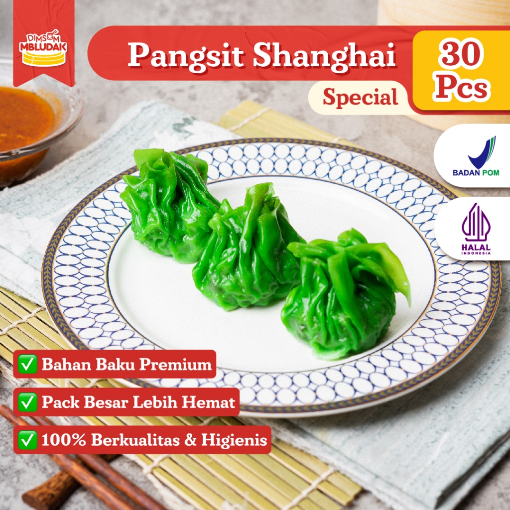 

Dimsum Mbludak Pangsit Shanghai Frozen Dimsum Special Halal 30 Pcs