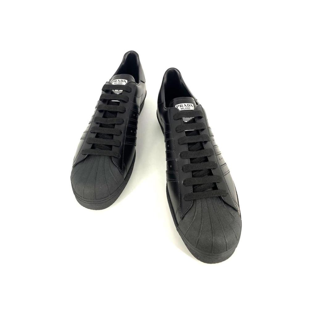 Sepatu Pria Prada Sneakers 2EG321 Calzature Brushed Calf1 Black