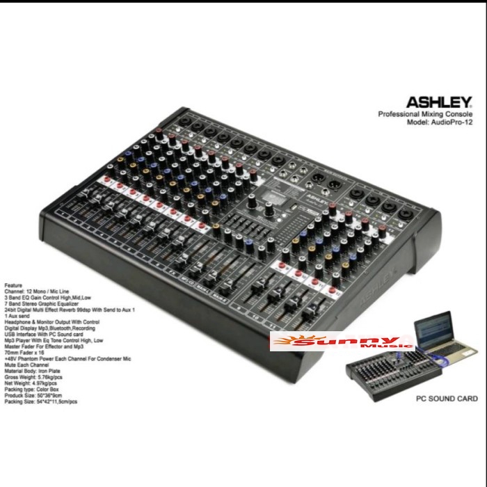 ASHLEY AUDIO PRO 12 Mixer 12 Channel