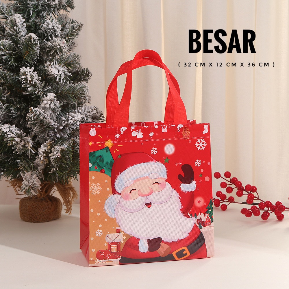 

Recomended TAS GOODIE BAG TAS SOUVENIR NATAL HADIAH LUCU BESAR TAS BESAR MERRY XMAS / HAMPERS